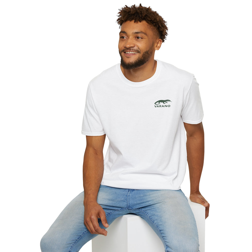 T-Shirt Varano Logo | Maglietta Bianca Unisex Minimal Streetwear