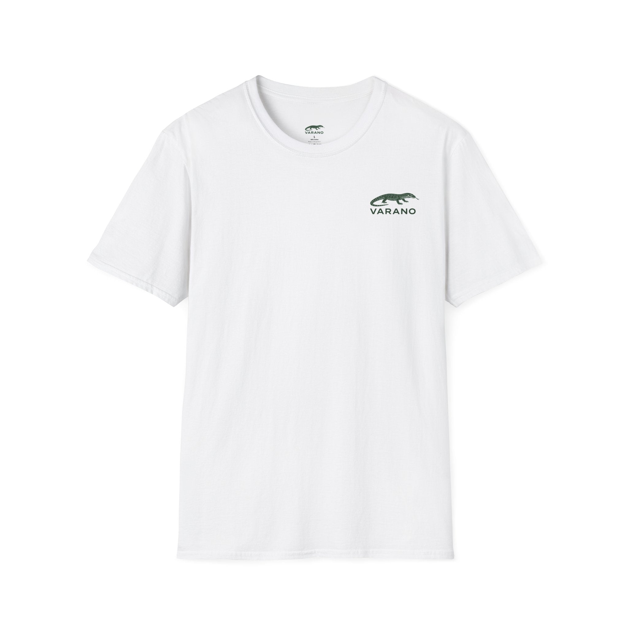 T-Shirt Varano Logo | Maglietta Bianca Unisex Minimal Streetwear