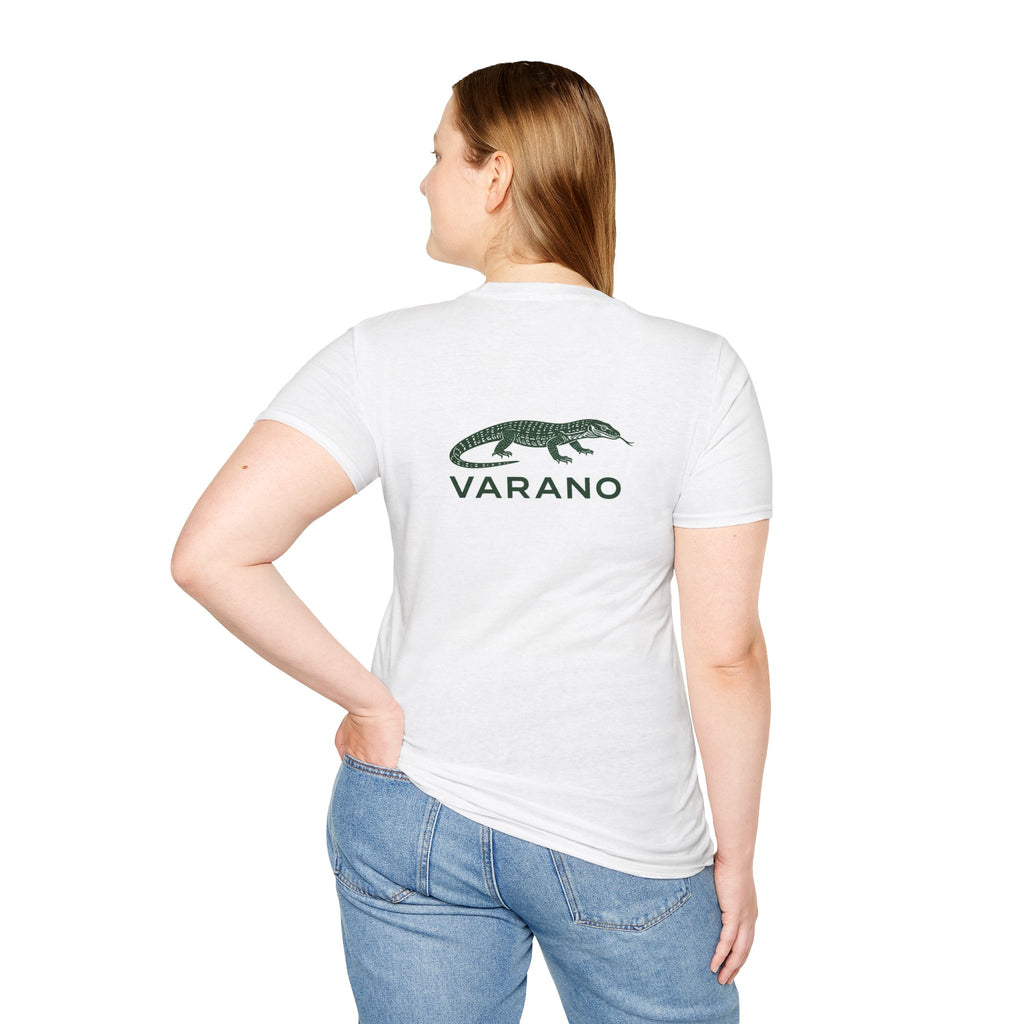 T-Shirt Varano Logo | Maglietta Bianca Unisex Minimal Streetwear