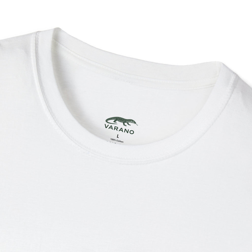 T-Shirt Varano Motto | Maglietta Bianca Unisex Minimal