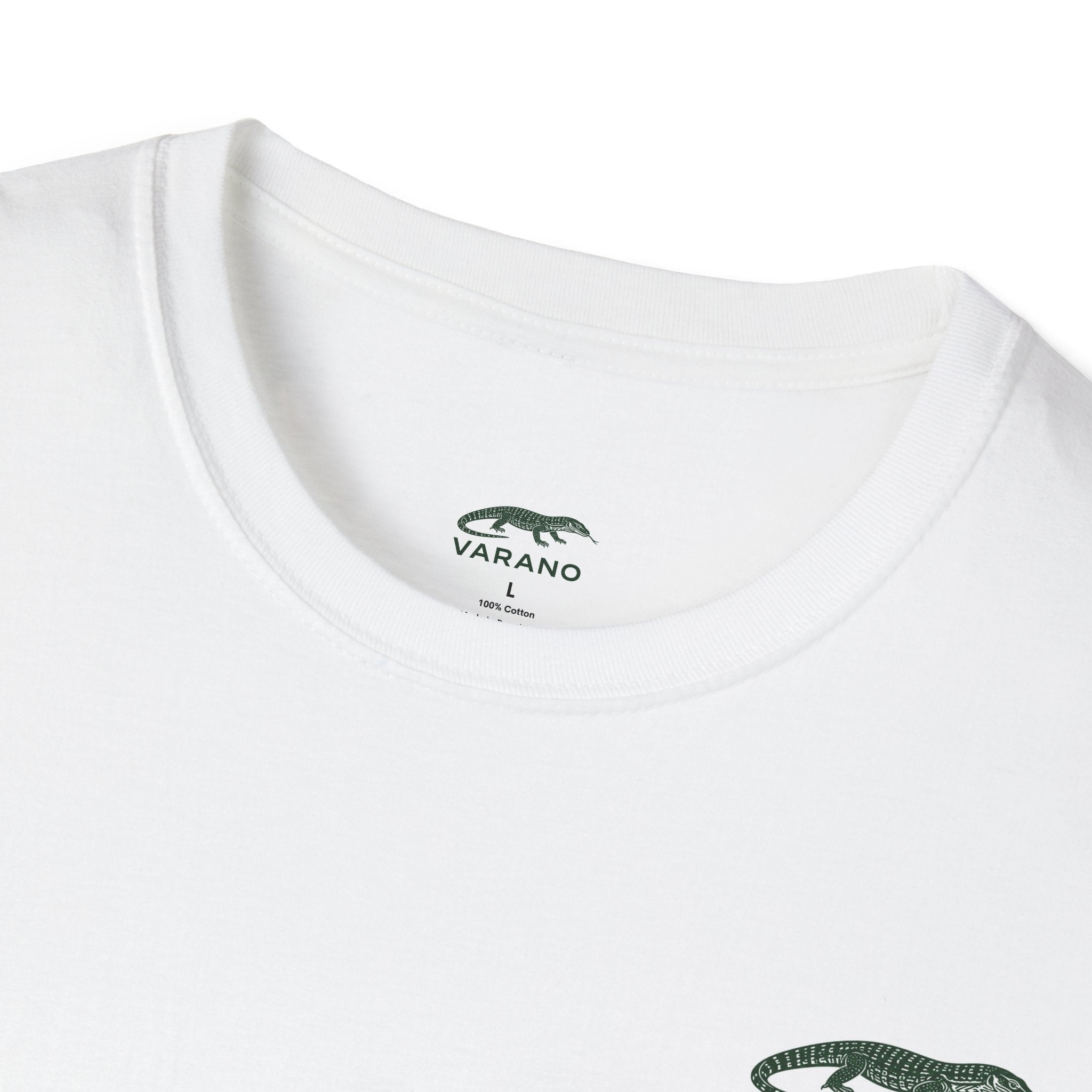 T-Shirt Varano Logo | Maglietta Bianca Unisex Minimal Streetwear