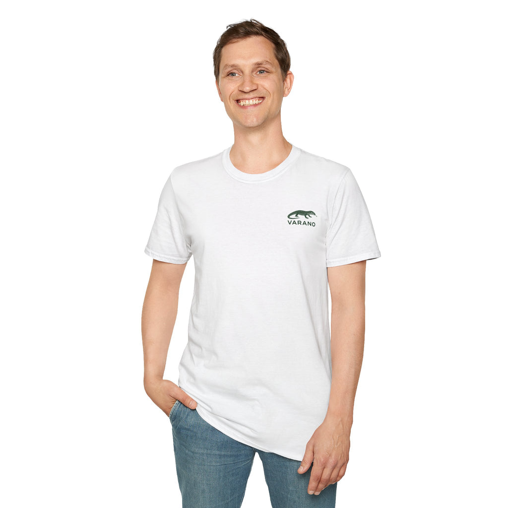 T-Shirt Varano Logo | Maglietta Bianca Unisex Minimal Streetwear